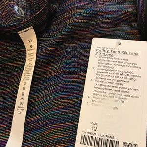 Lululemon Rainbow Swiftly Tech Racerback Tank Love